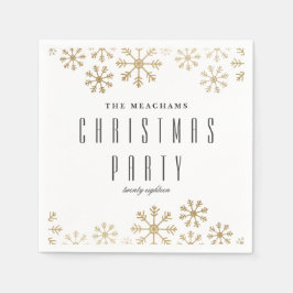 Verspreide sneeuw vakantie partij servetten