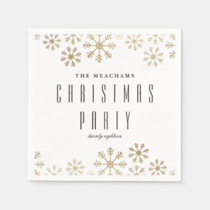 Verspreide sneeuw vakantie partij servetten