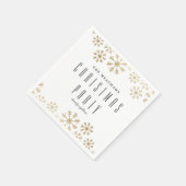 Verspreide sneeuw vakantie partij servetten (Hoek)