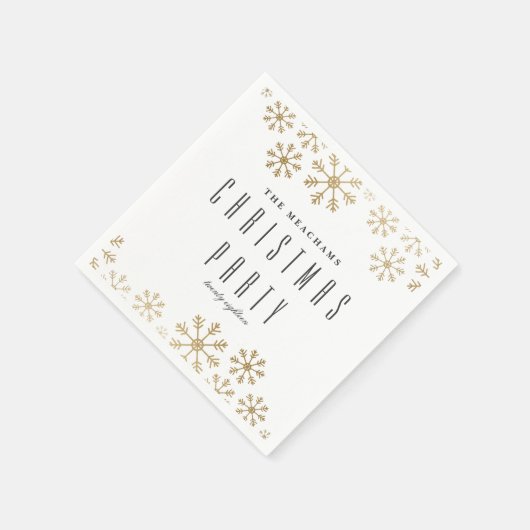 Verspreide sneeuw vakantie partij servetten (Hoek)