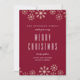 Verspreide Sneeuwvlokken Gezinsvakantiekaart Kaart