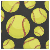 Verspreide Softball Balls Black Stof (Close Up)