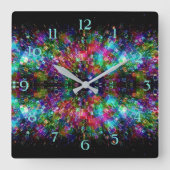 Verspreide spiraalvormige wandklok van glas (Voorkant)