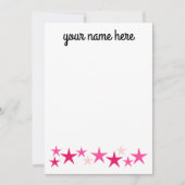 Verspreide sterren Stationery voor meisjes Bedankkaart (Voorkant)