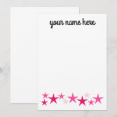 Verspreide sterren Stationery voor meisjes Bedankkaart (Voorkant / Achterkant)