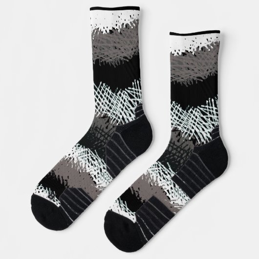 Verspreide Sticks-Zwart en wit Sokken (Links)