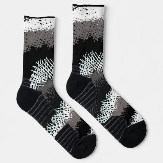 Verspreide Sticks-Zwart en wit Sokken (Rechts)