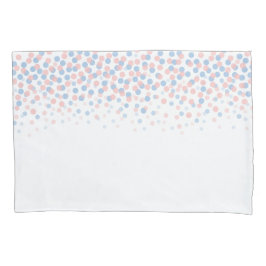 Verspreide stippen sereniteit blauw en roos roze k kussensloop