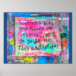 verspreide stukjes inspiratie poster