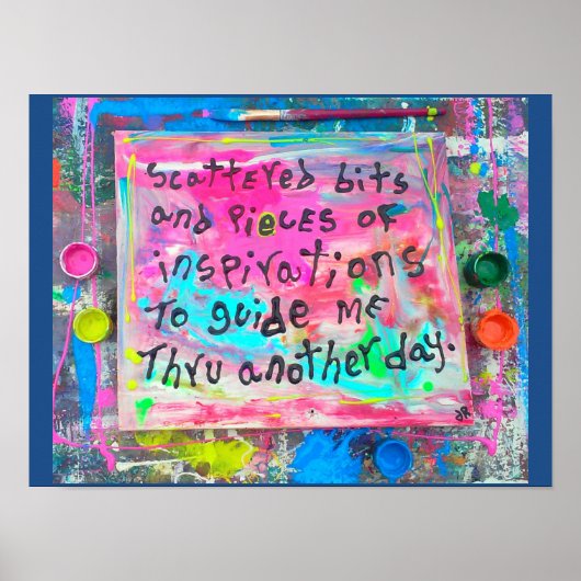 verspreide stukjes inspiratie poster (Voorkant)