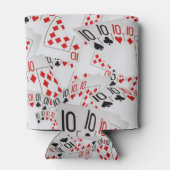 Verspreide tienen voor de pokerkaarten blikjeskoeler (Achterkant)