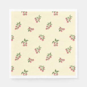 Verspreide Tomaten Tak Botanische Picknick Roze Servet