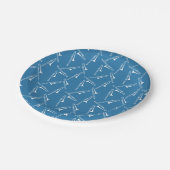 Verspreide trombones papieren bordje (Gekanteld)