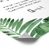 Verspreide tropische bladschoenen tonen Mimosa-bal Poster (Hoek)