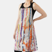 Verspreide verf op witte achtergrondverf, kunst, f schort (Insitu)