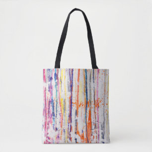 Verspreide verf op witte achtergrondverf, kunst, f tote bag