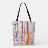 Verspreide verf op witte achtergrondverf, kunst, f tote bag (Achterkant)
