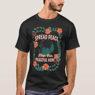 Verspreide vrede niet bang voor wereldvredesvloere t-shirt