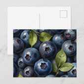 Verspreide Waterverf Bosbessen Patroon Briefkaart (Voorkant / Achterkant)