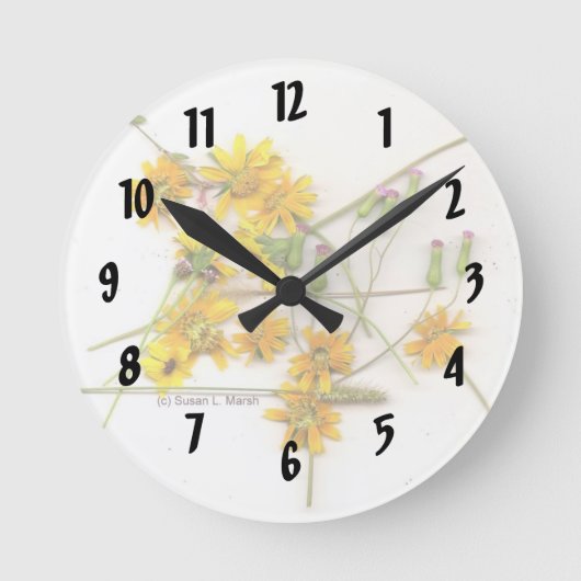 Verspreide wilde bloemen, geel en wit ronde klok (Voorkant)