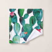 Verspreide woestijn Prickley Pear Cactus Bad Handdoek (Wasdoekje)