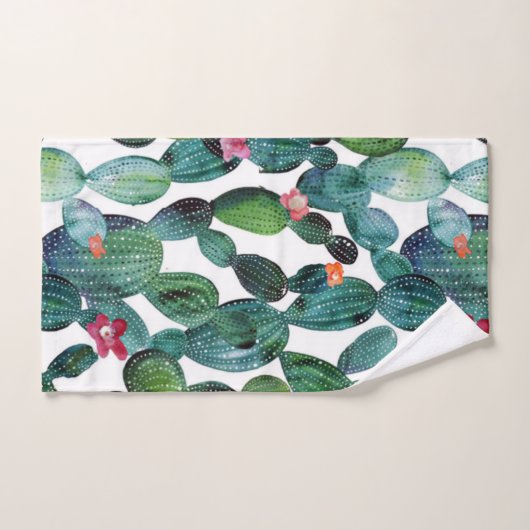 Verspreide woestijn Prickley Pear Cactus Bad Handdoek (Handdoek)