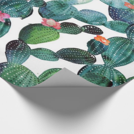 Verspreide woestijn Prickley Pear Cactus Cadeaupapier (Hoek)