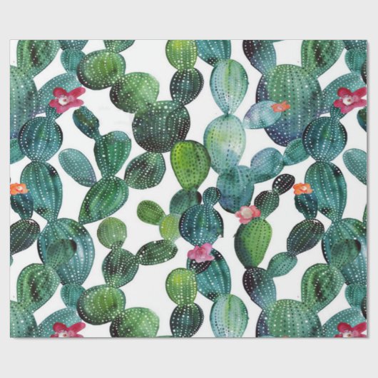 Verspreide woestijn Prickley Pear Cactus Cadeaupapier (Vlak)