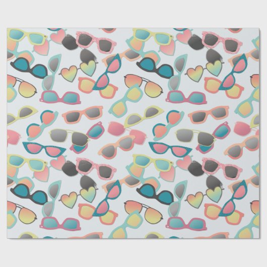 Verspreide zonnebril cadeaupapier (Vlak)