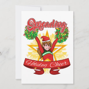Verspreiden van Kerstvreugde Cheerleading Kerstmis Feestdagenkaart