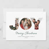 Verspreiden van Vreugde Lettering Vakantie Foto Co Feestdagenkaart (Voorkant)