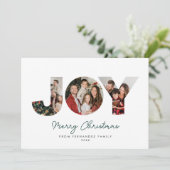 Verspreiden van Vreugde Lettering Vakantie Foto Co Feestdagenkaart (Staand voorkant)