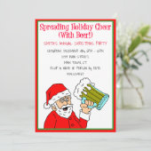 Verspreidend Holiday Cheer en Beer nodigt uit Kaart (Staand voorkant)