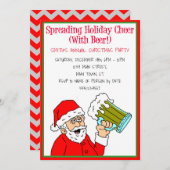 Verspreidend Holiday Cheer en Beer nodigt uit Kaart (Voorkant / Achterkant)