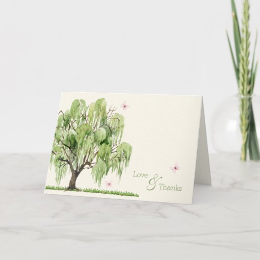 Verspreidend Willow Wedding Suite Dank je creditca Bedankkaart (Voorkant)