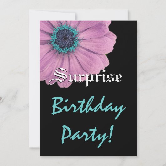 VERSPREIDING Birthday Roze Daisy Custom Name Kaart (Voorkant)