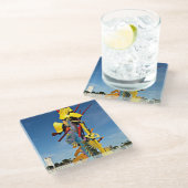 Verspreiding over het Onderzetter van het vrijwill Glazen Onderzetter (Schuin)