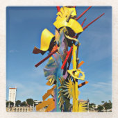 Verspreiding over het Onderzetter van het vrijwill Glazen Onderzetter (Voorkant)