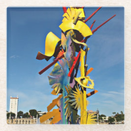 Verspreiding over het Onderzetter van het vrijwill Glazen Onderzetter