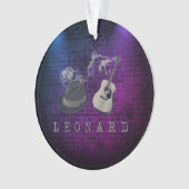 Verspreiding over Leonard blauwe paarse lichten Ornament (voorkant)