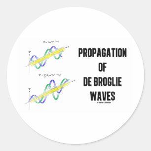 Verspreiding van de Broglie Waves (fysica) Ronde Sticker