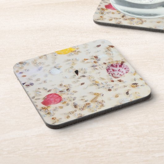 Verspreiding van kleurrijke Tiny Seashells Bier Onderzetter (Linkerzijde)