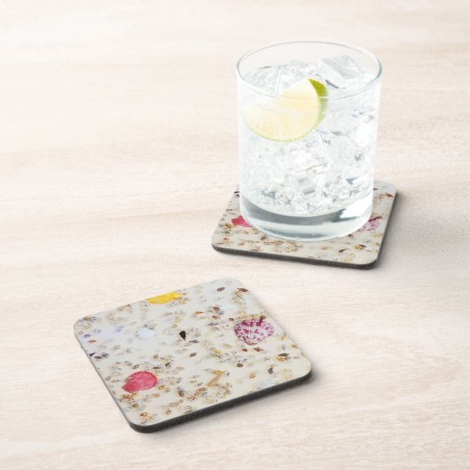 Verspreiding van kleurrijke Tiny Seashells Bier Onderzetter (Rechterzijde)