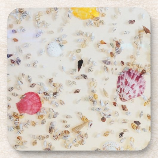 Verspreiding van kleurrijke Tiny Seashells Bier Onderzetter (Voorkant)