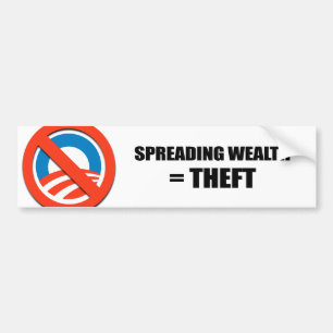 Verspreiding van rijkdom - diefstal bumpersticker