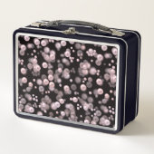 Verspreiding van roze en witte parels op zwarte ve (Voorkant)