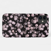 Verspreiding van roze en witte parels op zwarte ve Case-Mate iPhone case (Achterkant (horizontaal))