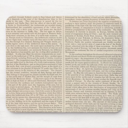 Verspreiding van warmte over het Wereldbol wordt v Muismat (Voorkant)