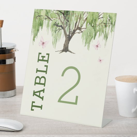 Verspreiding Wilde bruiloft Tafelnummer Deestal Reclamebord Met Voetstuk (Insitu)