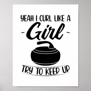 Verspreidingsgeschenken voor meisjes   Curler Spor Poster